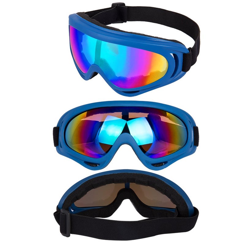 LJDJ Ski Goggles, Pack of 4 - Snowboard Adjustable UV 400 Protective Motorcycle Goggles Outdoor Sports Tactical Glasses Dust-proof Combat Military Sunglasses for Kids, Boys, Girls, Youth, Men, Women - Image 5
